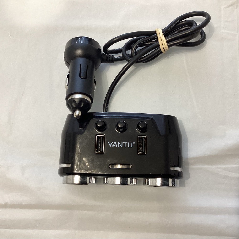 Black Car Charger with Dual USB Ports